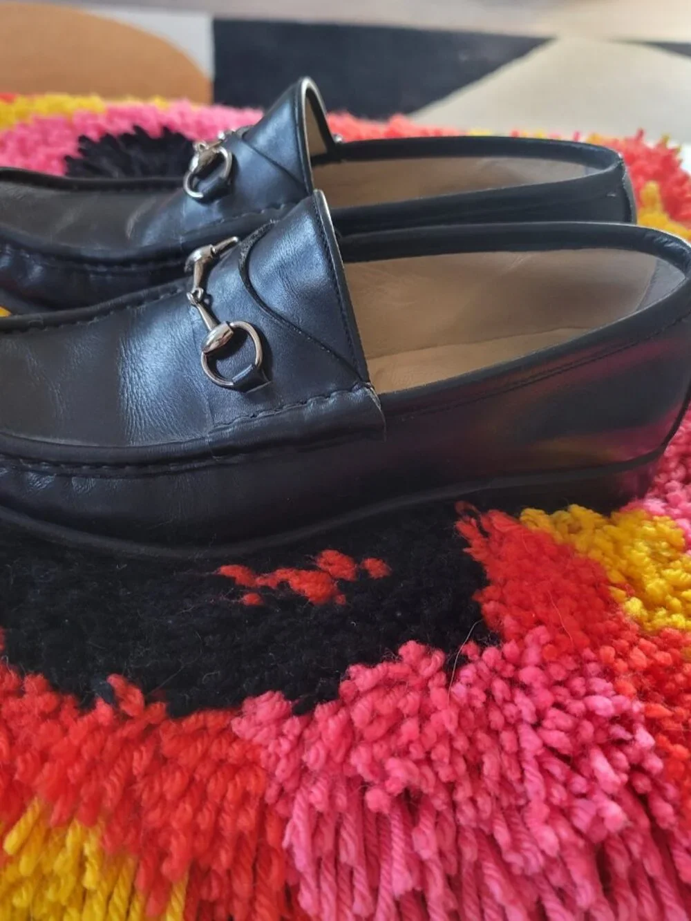 Vintage Gucci Horsebit Loafers in Black Leather Size 37C (~6.5 in US womens)